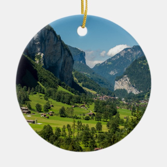 Lauterbrunnen  - Bernese Alps - Switzerland Ceramic Tree Decoration (Front)