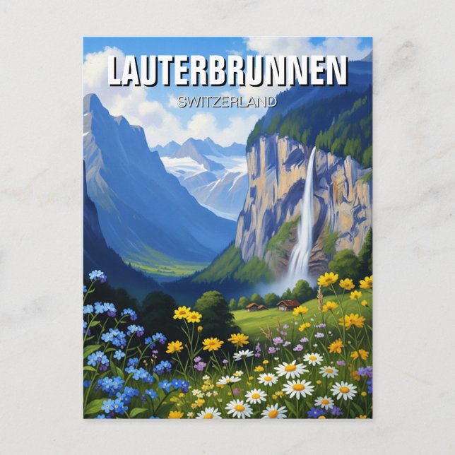 Lauterbrunnen Switzerland Travel Postcard (Front)