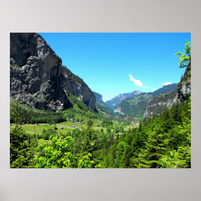 Lauterbrunnen valley from Trummelbach Poster (Front)