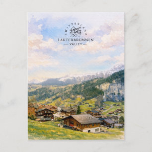 Lauterbrunnen Valley Switzerland   Souvenir Postcard