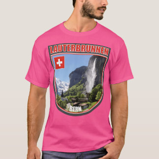 Lauterbrunnen Waterfall Bern Alps Swiss T-Shirt