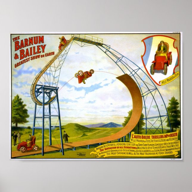 L'Auto Bolide Thrilling Dip of Death Circus Poster (Front)