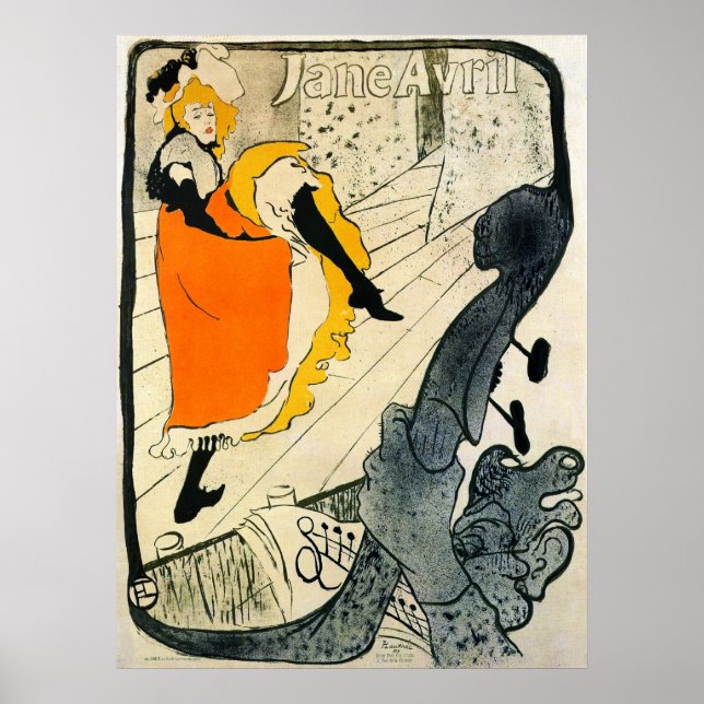 Lautrec: Jane Avril Danicng the Can-Can Poster (Front)