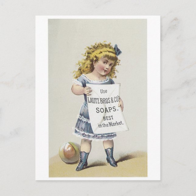 Lautz Bros Soaps - Little Blonde Girl Postcard (Front)