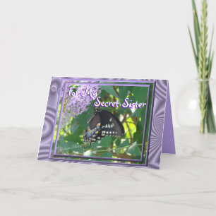Lav-Bfly Secret Sister- customise Card
