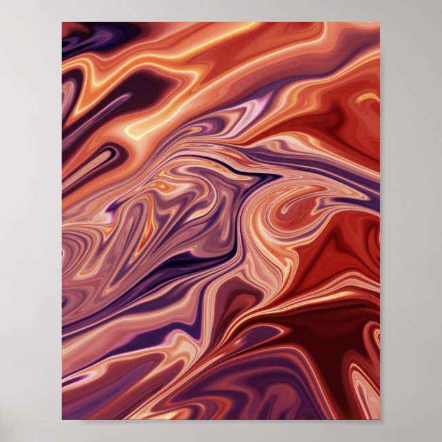 Lava abstract art poster (Front)