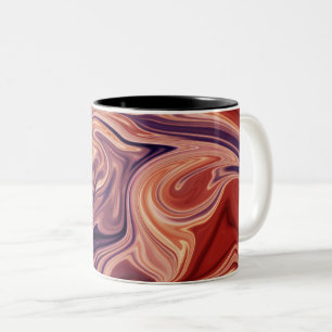 Lava Abstract Painting Best fine art masterpiece Two-Tone Coffee Mug