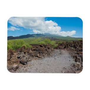 lava and mountain landscape along hoapili trail  magnet