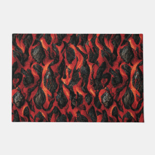 Lava And Volcanic Rocks Volcano Magma pattern Doormat
