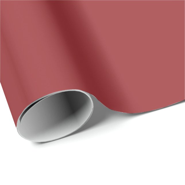 Lava Falls Red Solid Colour Print, Burgundy Wrapping Paper (Roll Corner)