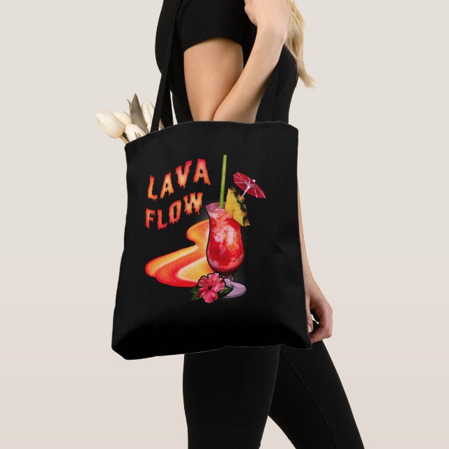 Lava Flow Cocktail Tote Bag (Close Up)