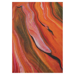 Lava flow in different shades of red tablecloth