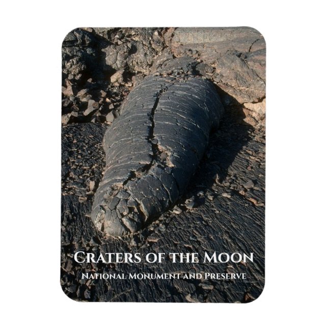 Lava Flow, Pahoehoe Toe, Craters of the Moon Magnet (Vertical)