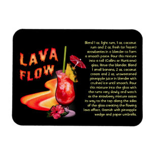 Lava Flow Recipe Magnet