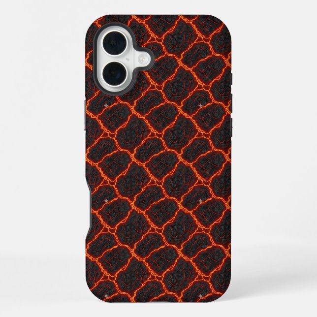 Lava Flow Seamless Pattern iPhone Case (Back)