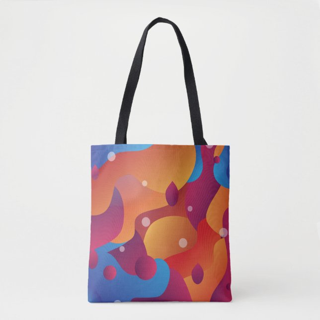Lava Flow Tote Bag – Retro Colour Cool (Front)