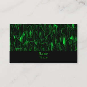 Lava Fractal Business Card, Green Card