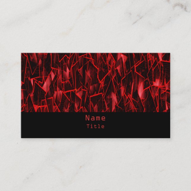 Lava Fractal Business Card, Red Business Card (Front)