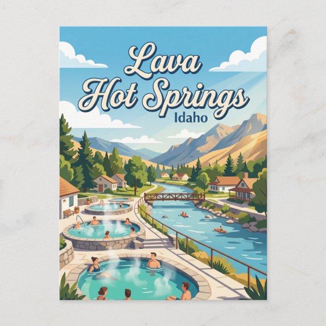 Lava Hot Springs Idaho Postcard (Front)
