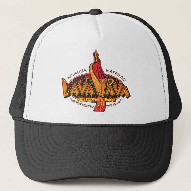 LAVA-JAVA-Coffee Circle Design Trucker Hat (Front)