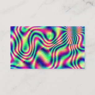 Lava Lamp Acrylic Pour Effect in Pink Purple Cyan Business Card