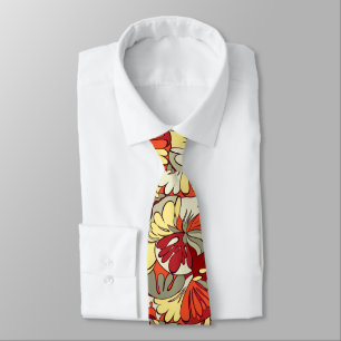 Lava Lamp Floral Retro Two-sided Tie