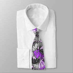 Lava Lamp Floral Retro Two-sided Tie
