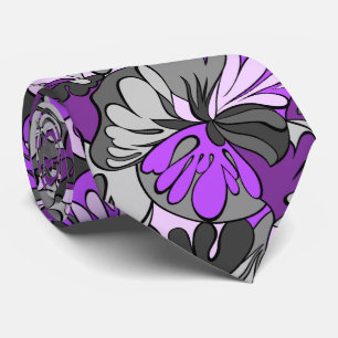 Lava Lamp Floral Retro Two-sided Tie