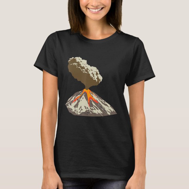 Lava Magma Eruption Geology Volcano Magma T-Shirt (Front)