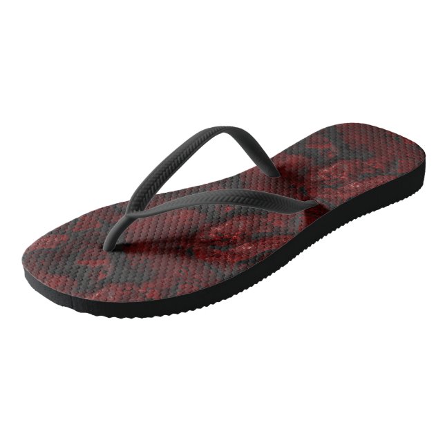 Lava Marble Abstract Flip Flops (Angled)