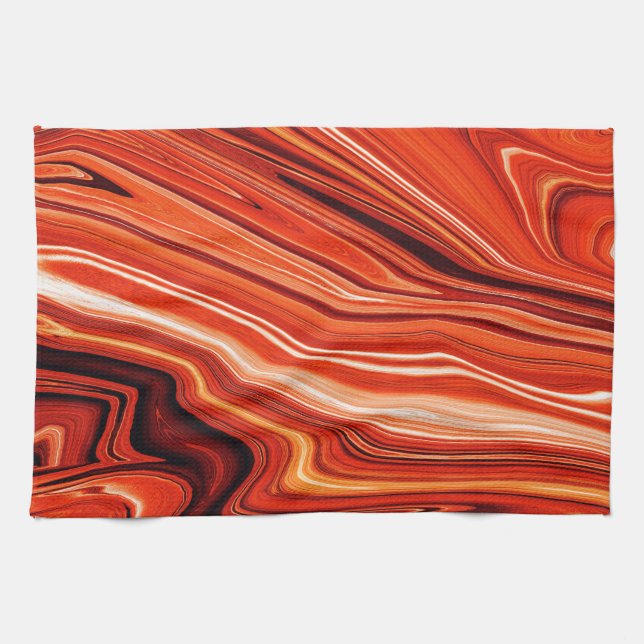 lava paint swirls tea towel (Horizontal)