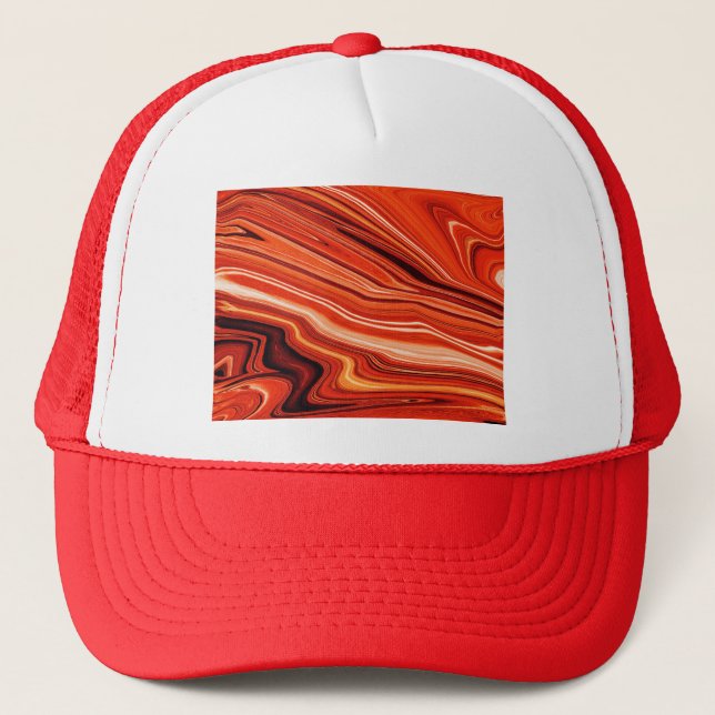 lava paint swirls trucker hat (Front)