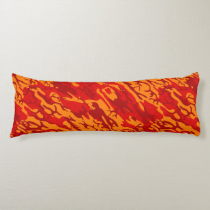 Lava Red Camo Body Pillow