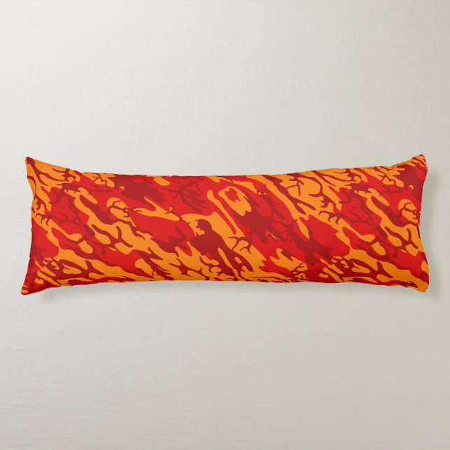 Lava Red Camo Body Pillow (Front)