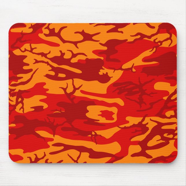 Lava Red Camo Mouse Mat (Front)