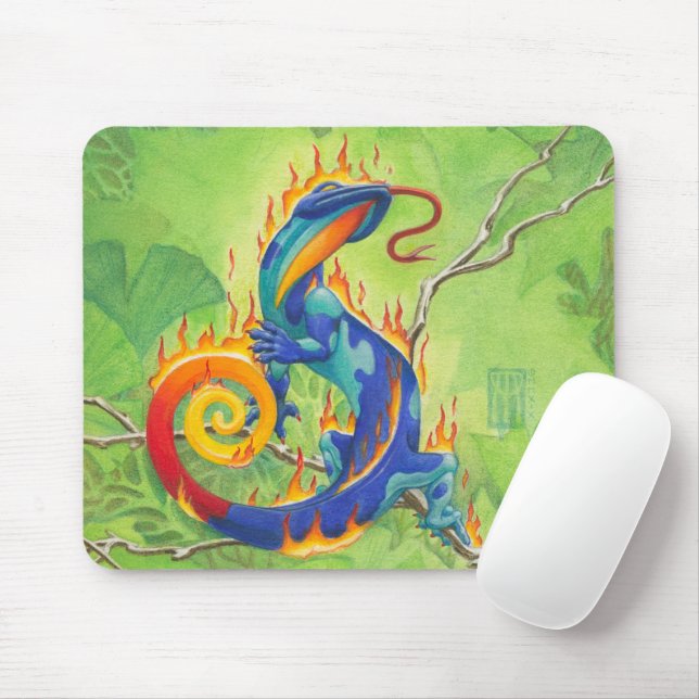 Lava Salamander Mouse Mat (With Mouse)
