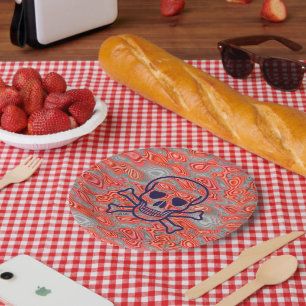 Lava Skull paper plates