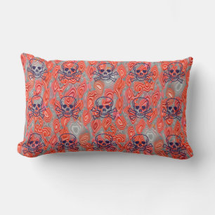 Lava Skulls lumbar pillow