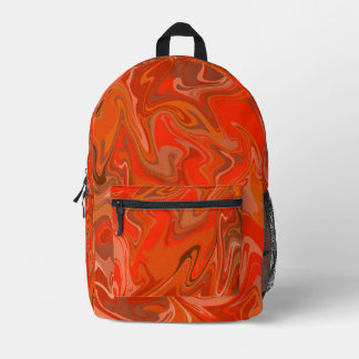 Lava Swirl Printed Backpack