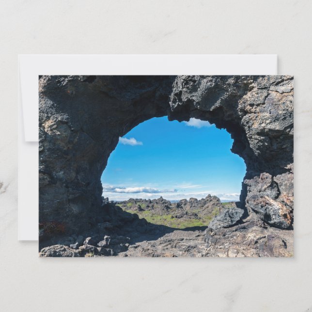 Lava window at Dimmuborgir, Myvatn area - Iceland Invitation (Front)