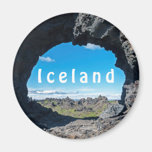 Lava window at Dimmuborgir, Myvatn area - Iceland Magnet