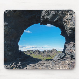 Lava window at Dimmuborgir, Myvatn area - Iceland Mouse Mat