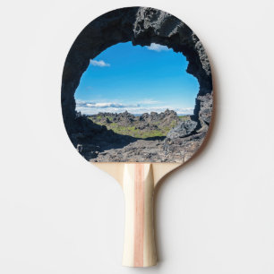 Lava window at Dimmuborgir, Myvatn area - Iceland Ping Pong Paddle