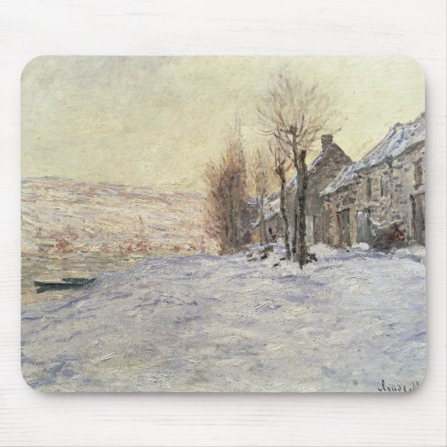 Lavacourt under Snow, c.1878-81 Mouse Mat (Front)