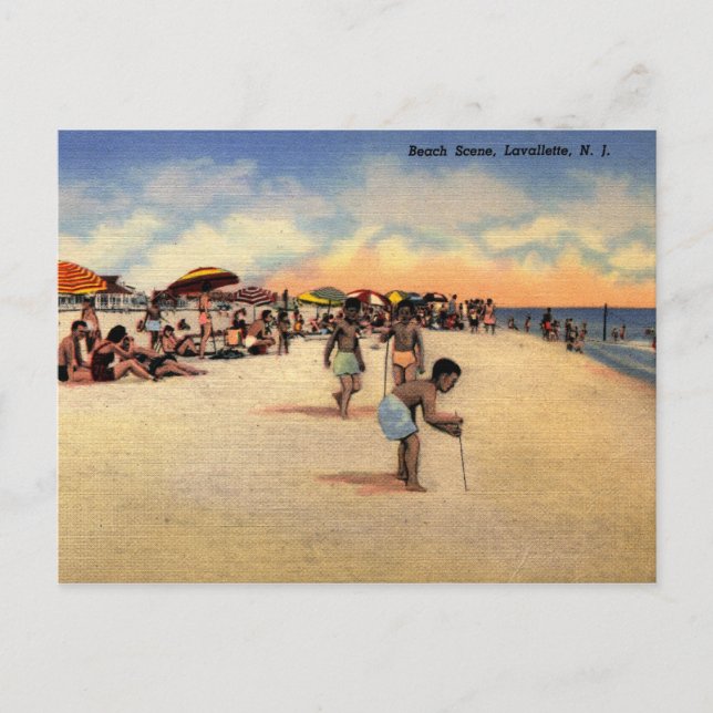 Lavallette, New Jersey, "The Shore" Vintage Postcard (Front)