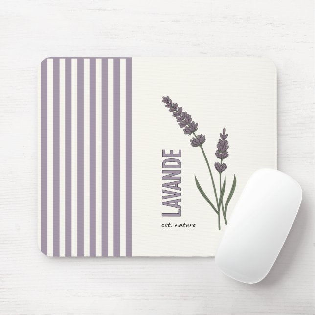 Lavande est. Nature Mouse Mat (With Mouse)