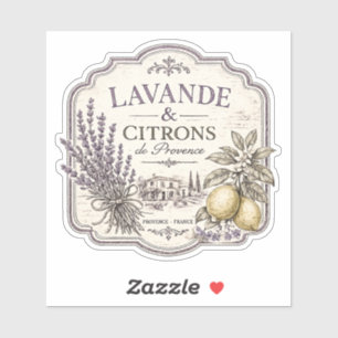 lavande et citron vinyl sticker