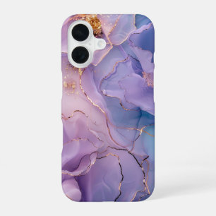 Lavande Royale Luxury Soft Purple Marble Gold iPhone 16 Case