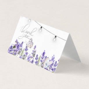 Lavander Butterflies Botanical String Lights Business Card