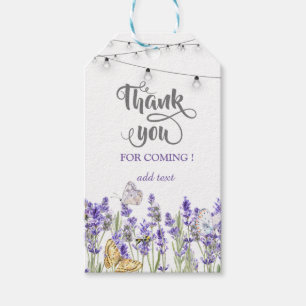 Lavander Butterflies Botanical String Lights  Gift Tags